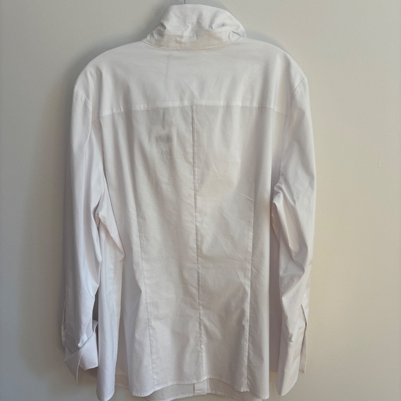Samoon Classic White Blouse 76% Cotton 22%Polyester 2% Elastane - Picture 4 of 5
